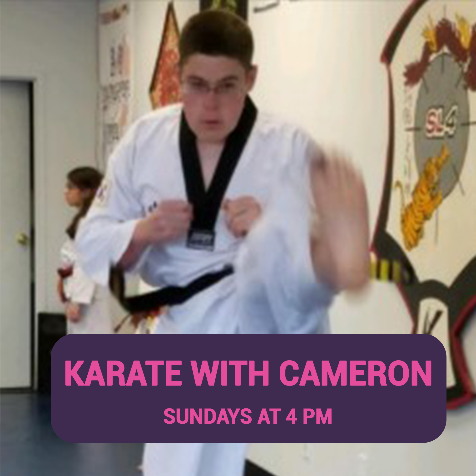 Karate with Cameron – Weekly Karate Session for PWCF Members